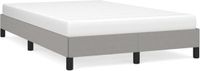 vidaXL Bedframe zonder matras 120x200 cm stof lichtgrijs