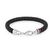 Tommy Hilfiger TJ2790545 Heren Armband - Gevlochten armband van Leer, Zwart