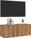 Prolenta Maison Exclusive - TV-meubel voor aan de muur, ambachtelijk eikenhout, 80x30x30 cm, houtvezel