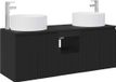 vidaXL Badkamerkastenset 3 st Zwart 49,5 x 44,5 x 65,5 cm Bewerkt hout