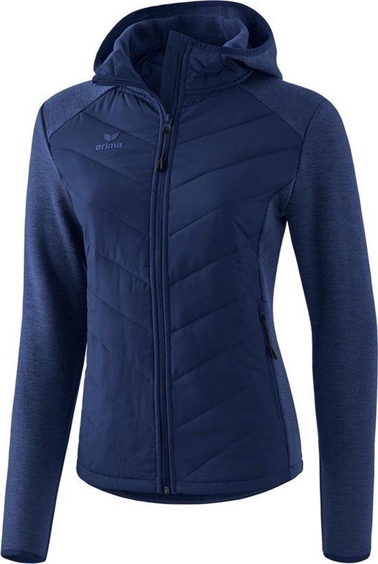 Erima Basic Dames Doorgestikt Jack - blauw donker - Maat 36