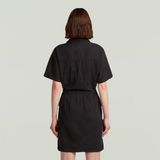 G-Star Soft Utility Dress Dames Jurk Katoen Zwart
