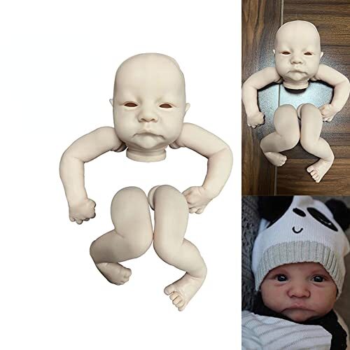 Lonian 20 inch Reborn Doll Kit Levensechte Real Soft Touch Onafgewerkte Pop Onderdelen met Doek Lichaam