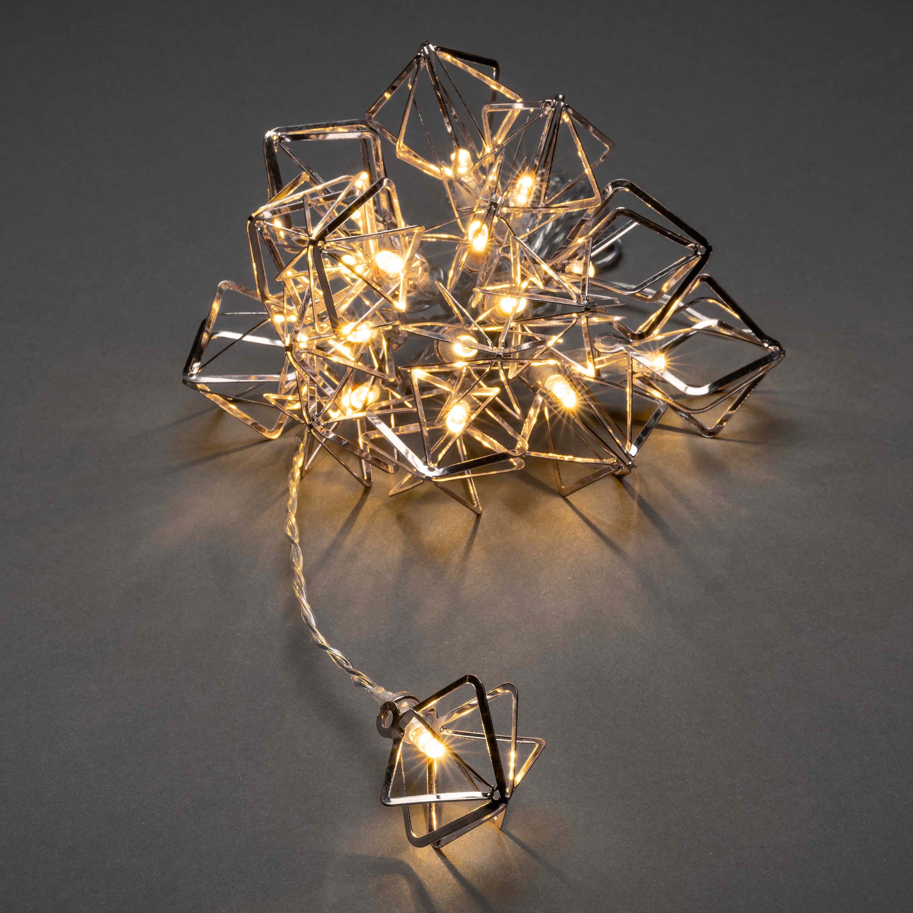 KONSTSMIDE 16 warmwit LED decoratief lichtsnoer - Zilver