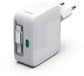 Hama 65W Snellader - 2x USB-C - Uittrekbare oplaadkabel - Wit