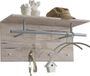 FMD Wandkapstok 72x29.3x34.5 cm zandeikenkleur