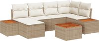 vidaXL Banc de jardin beige et crème