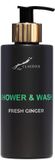 Splashbox Cosmetics Shower & Wash Fresh Ginger 300 ml - gouden pomp