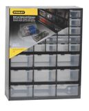 Stanley Armoire de rangement - 39 compartiments - Plastique - Noir/Transparent