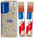 Pilot Uitwisbare Inkt voor FriXion - 0,7mm - 2 sets van 3 navullingen - Rood