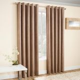 Enhanced Living Vogue Latte Natural 90 x 90 inch (229 x 229 cm) oogje thermische geluidsreducerende dimgordijnen voor slaapkamer en woonkamer