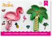 Decora Koekjes Uitsteker Set Flamingo & Palm - 2st - Roze/Groen - Kunststof