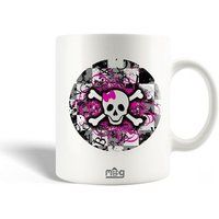 Roseanne Jones Keramieken mokken maniacase, Girly Skull and Bones