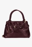 Fred de la Bretoniere MAE MINI HANDBAG Leather Bordeaux Red