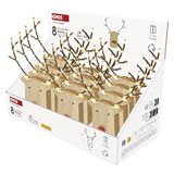 EMOS - Rendierkop met lichtgevende geweien, 12 stuks