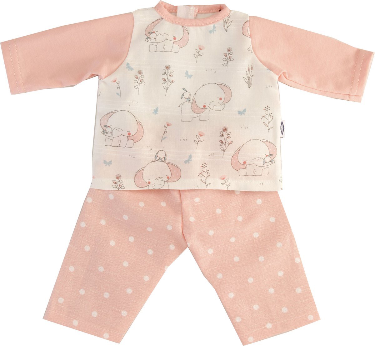 Schildkröt Schildkrot poppenkleding roze pyjama voor pop van 32,37,45,52cm