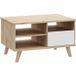Vankka Meuble TV - Chêne / Blanc Mat - 124,4 x 41,7 x 54,3 cm