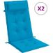 Maison Exclusive - Lot de 2 Coussins de Chaise à Dossier Haut, Bleu Clair