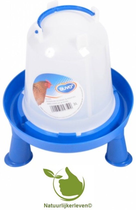 Natuurlijkerleven Drinkklok voor pluimvee met handvat en pootjes 3 liter