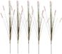 Mica Decorations - 5x Rietgras/pluimgras Kunstplant Losse Steel - Groen/Paarse Pluimen - 84 cm