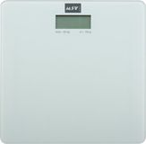 MSV Personen weegschaal - ivoor wit - glas - 30 x 30 cm - digitaal