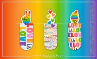 moses. Magnetische Boekenlegger - Set van 3 - Rainbow Love