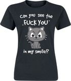 Tierisch Beestachtig Can You See The Fuck You In My Smile!? Dames T-shirt - Zwart - S