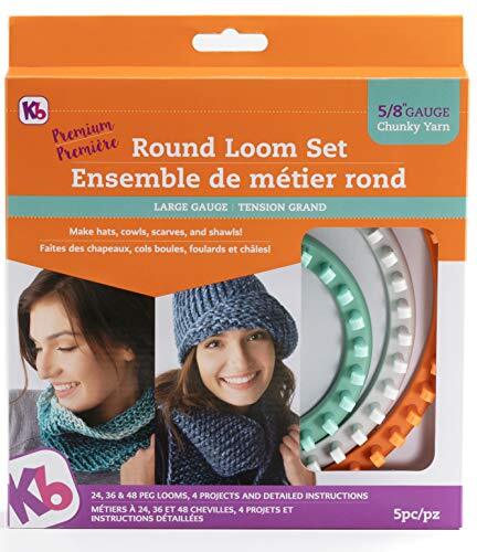 Authentic Knitting Board Authentieke breiplank KB8150 'Premium' dikke ronde breipluim set, 5/8" gaas