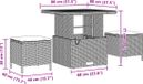 vidaXL Tuinbank - Set - 9 zitplaatsen - Beige - Polyrattan