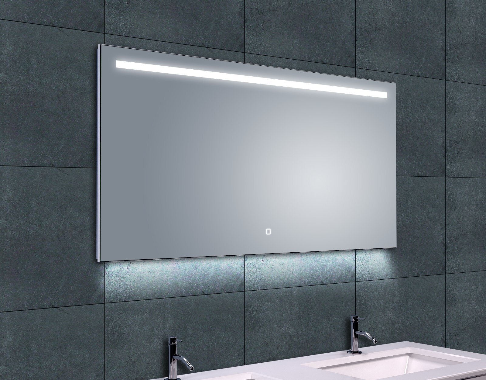Wiesbaden Ambi One Badkamerspiegel - Condensvrij - Dimbare LED spiegel - 120 x 60 cm