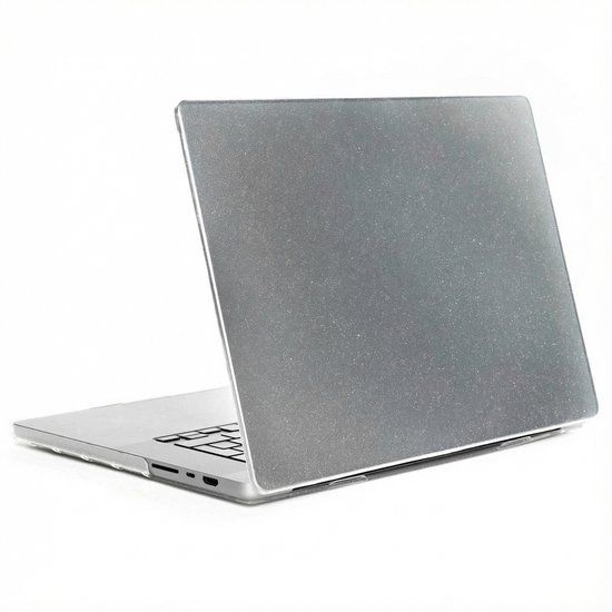 Selencia Transparante Glitter Laptop Cover - Geschikt voor MacBook Air 13 inch (2018-2020) - A1932/A2179/A2337 - Transparant