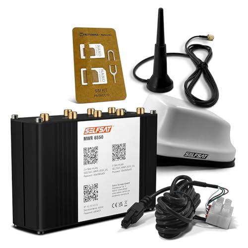 SELFSAT MWR 6550 5G Cat 20 WiFi 6 WLAN-router tot 3,4 Gbps incl. SELFSAT 5G antenne wit