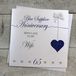 Vrouw White Cotton Cards LLA65W Wenskaart voor 65e trouwdag, handgemaakt, met blauwe saffier