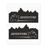 4R Quattroerre.it 9170 Adventure Stickers voor motorfiets, topkoffer, berg, 20 x 24 cm
