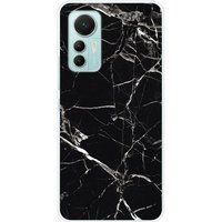 1001 coques Xiaomi Mi 12 Lite Marbre noir bedrukt siliconen hoesje