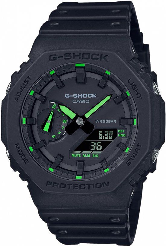 G-Shock GA-2100-1A3ER Heren Horloge - Zwart - Resin - 45.5mm