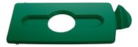 Slim Rubbermaid Commercial Products Slim Jim Recycling Station Stream Topper, groen