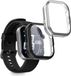 kwmobile 2x smartwatch hoes geschikt voor Huawei Watch FIT 5 Pro hoesje - Siliconen sporthorloge cover - Activity tracker case in zilver / zwart