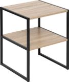 5Five Aliaj Nachttafel met 2 planken - Bijzettafel - 40x40x50cm - Beige