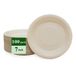 Rui bamboo 7-inch disposable bamboo fiber plate, pack of 100