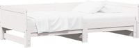 vidaXL Lit de jour extensible, blanc, 180 x 200 cm, bois de pin massif