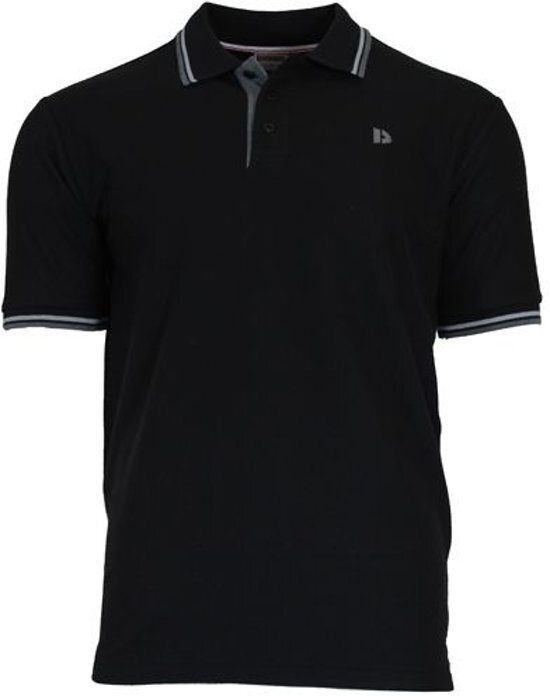 Donnay Polo Tipped - Sportpolo - Heren - Maat M - Zwart