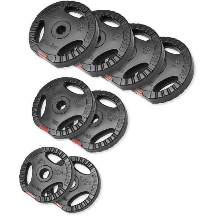 Gorilla Sports Halterschijven Set - 27,5 kg - Gripper Kunststof - 30 mm