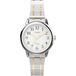 Timex Easy Reader Klocka på 25 mm för kvinnor, silverfärgat förlängningsband i rostfritt stål, vit urtavla, boett i silverton