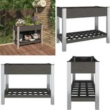 vidaXL Verhoogde plantenbak met schap 100x50x75 cm HKC
