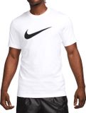 Nike Sportswear Heren Shirt Wit Polyester Korte Mouw S