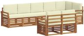 vidaXL - Bank loungeset - 8 zitplekken - Naturel en crème - Polyester