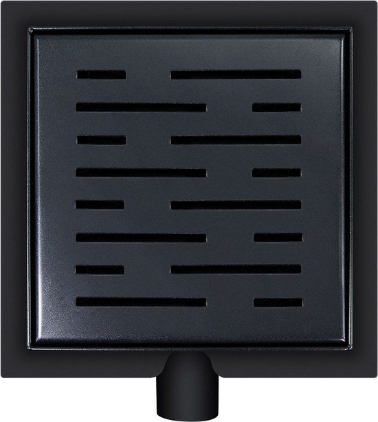 Sanifun Blacky Nero Doucheput - 150 x 150 mm - RVS - Vierkant - Open Rooster - 33.4290