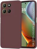 Techsuit Soft Flex Silicone Back Cover voor Motorola Moto G15/G15 Power - Plum Red