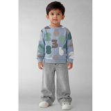 NAME IT MINI sweater met print - blauw/beige/groen